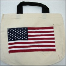 Lady Remington Cotton Tote Bag - Style 128 American Flag